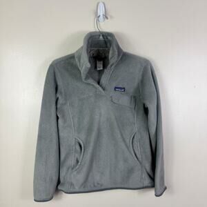 Patagonia Women's XS Polartec Thermal Pro Fleece Pullover Snap-T Gray Outdoor